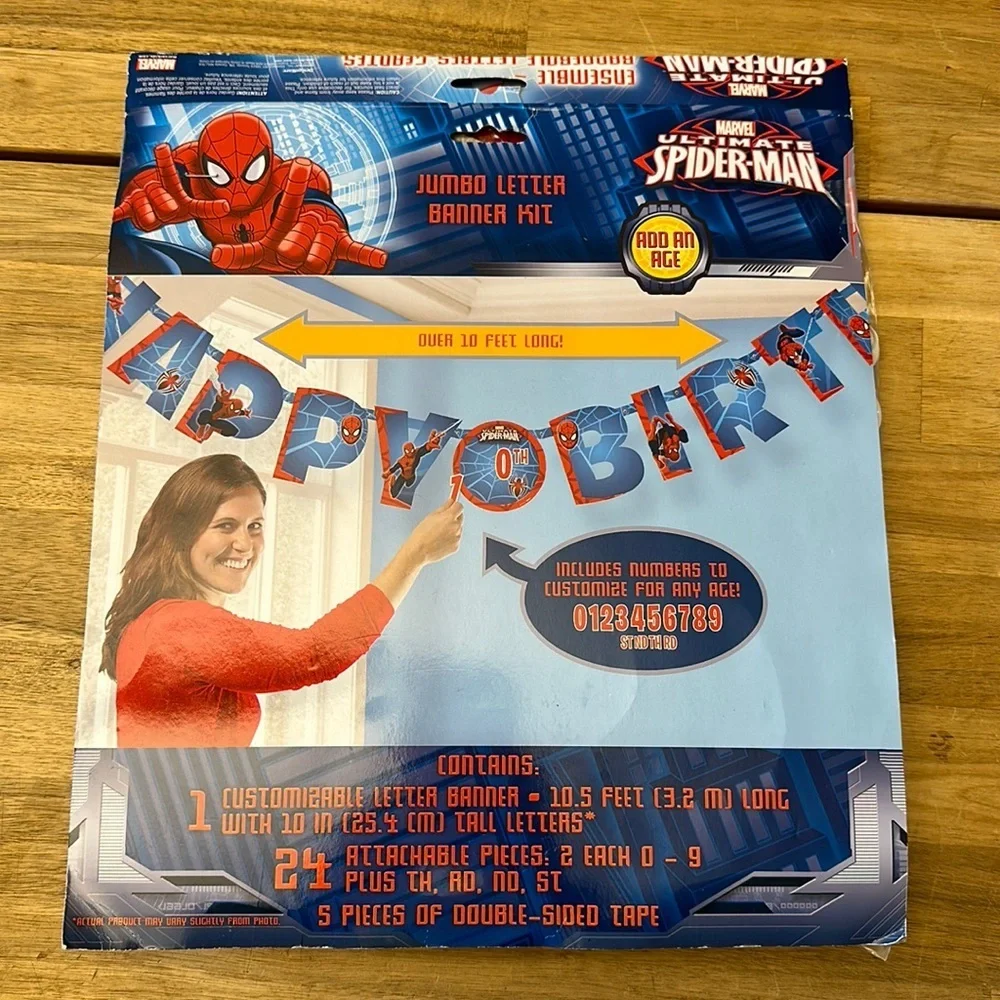 MARVEL spiderman jumbo letter banner kit